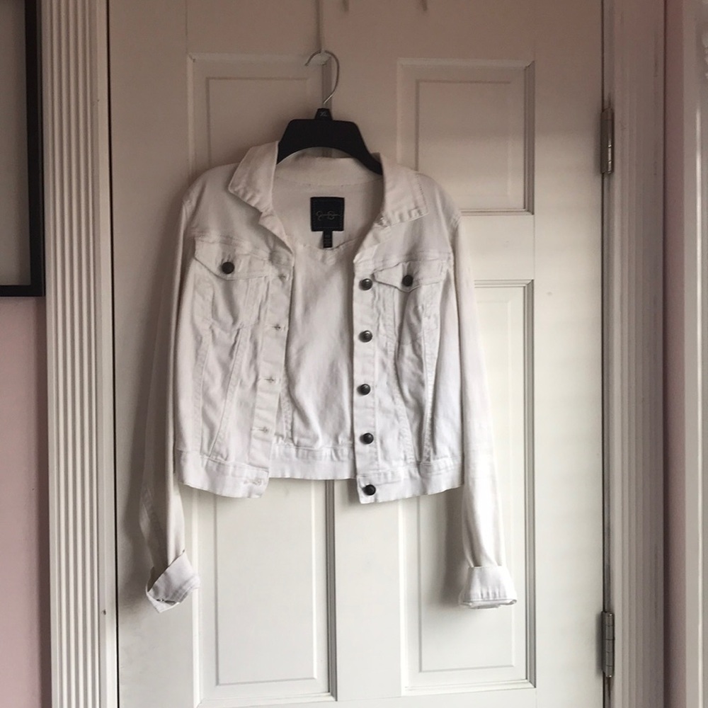 White jean jacket